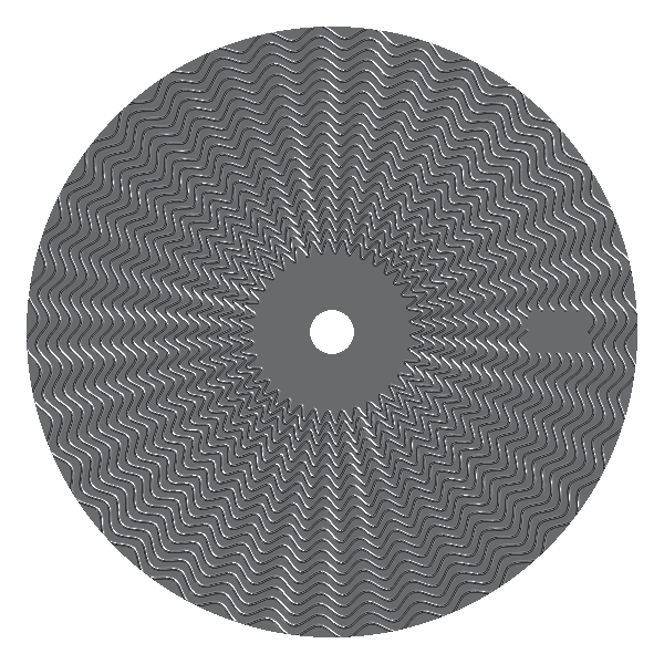 Engraved titanium concentric guilloché watch dial.